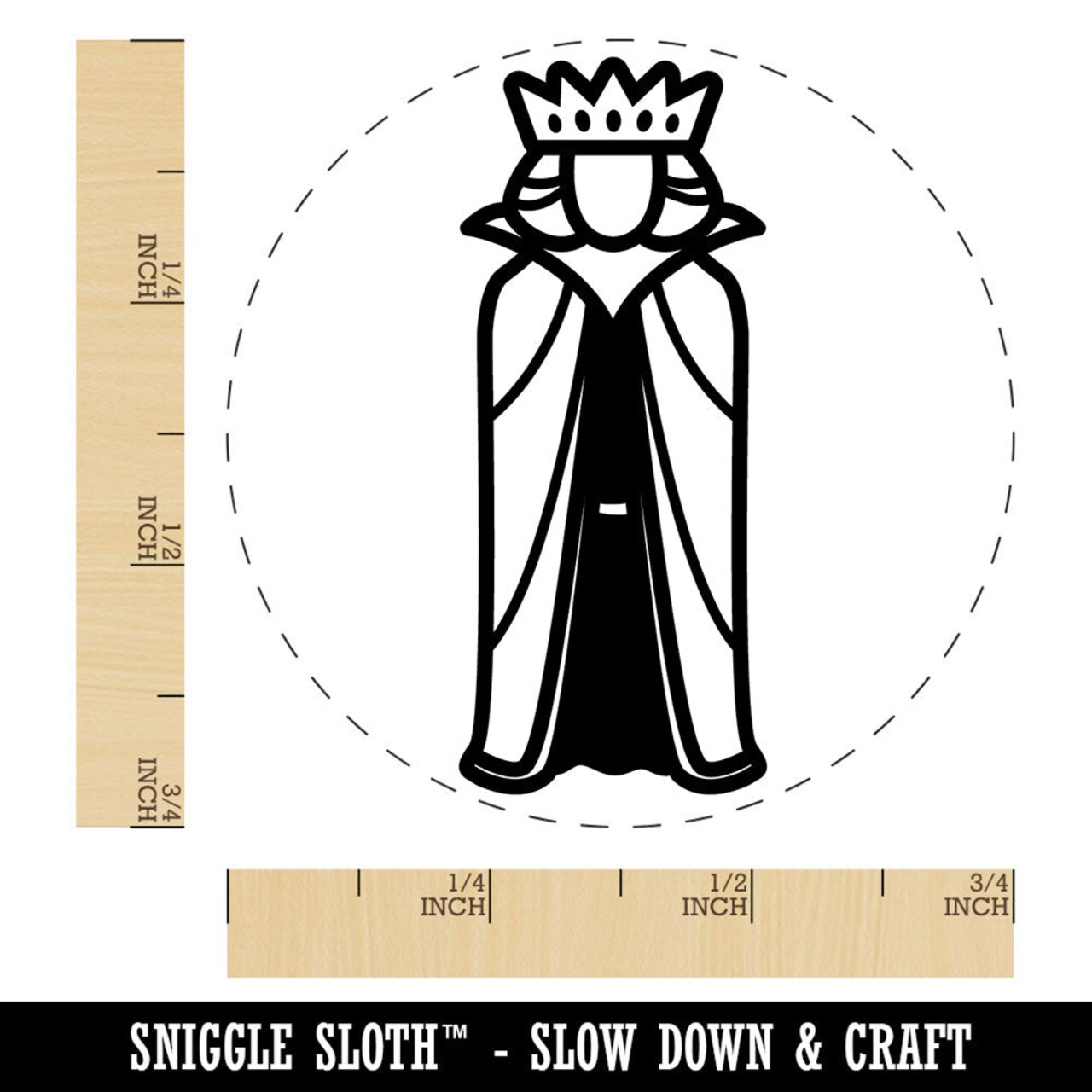 Regal Noble Queen Medieval Crown Self-Inking Rubber Stamp Crafting Planners